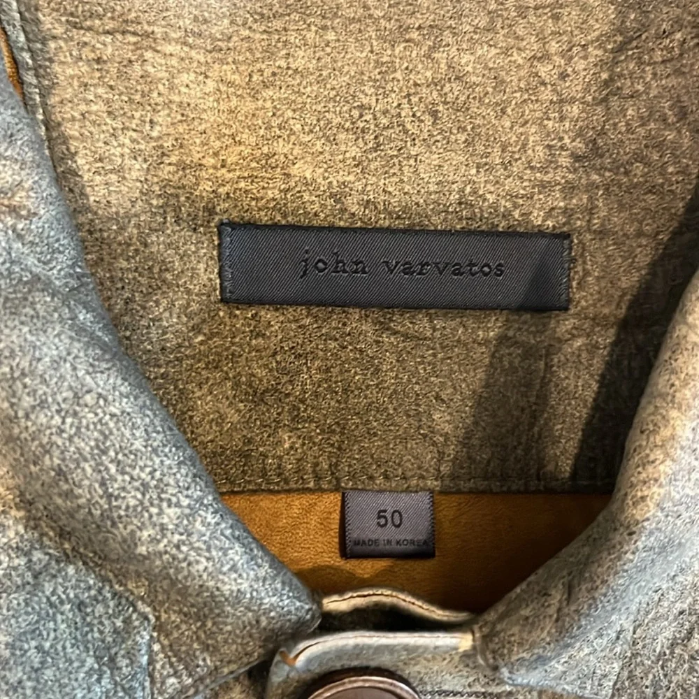 John Varvatos Ivey Leather Shirt Jacket‎ Size 50 - Picture 10 of 13